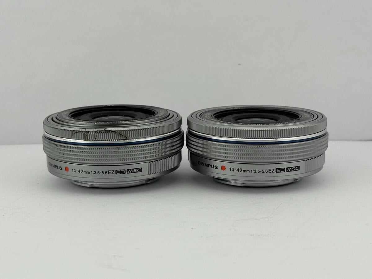 ★2個★オリンパス OLYMPUS M ZUIKO DIGITAL 14-42mm F3.5-5.6 EZ ED MSC シルバー まとめ★まとめて★#0516-5 1785
