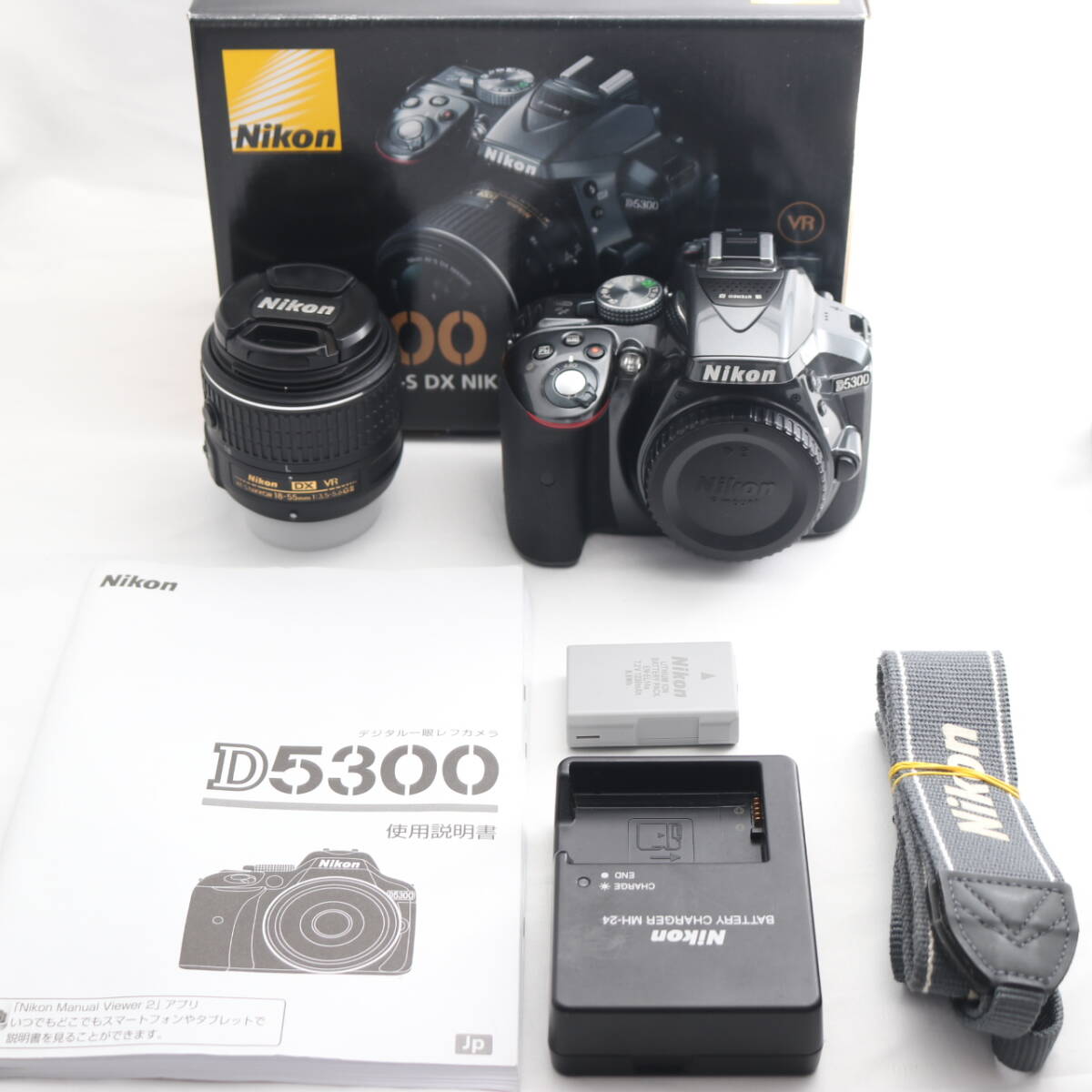 Nikon デジタル一眼レフカメラ D5300 18-55mm VR II レンズキット グレー