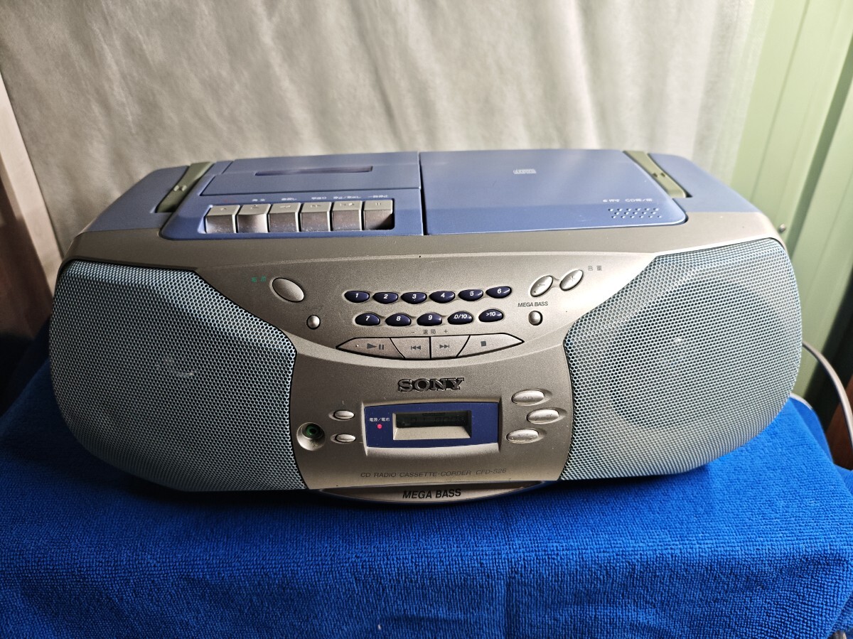 (1円スタート)SONY ソニー CFD-S26 CDラジカセ メガベース