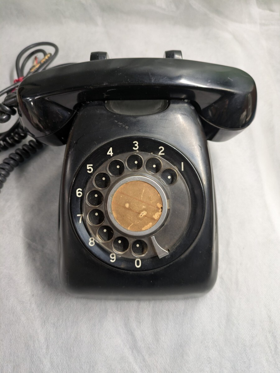 [1円スタート]黒電話 600-A2 ダイヤル式　 レトロ アンティーク