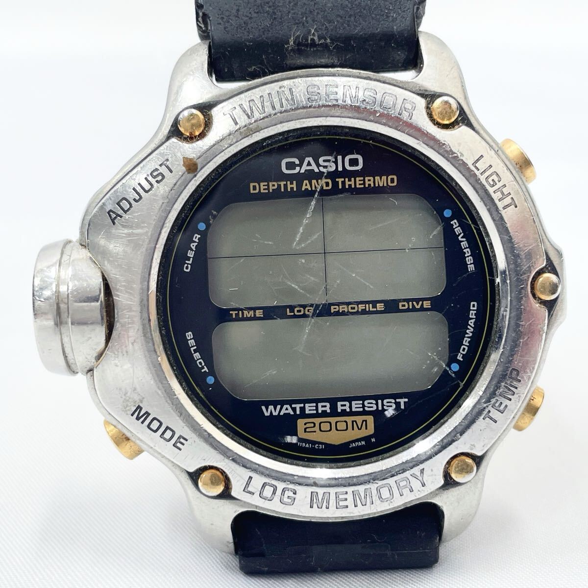 CASIO カシオ TWIN SENSOR ツインセンサー DEP-600 デジタル クォーツ　メンズ 腕時計