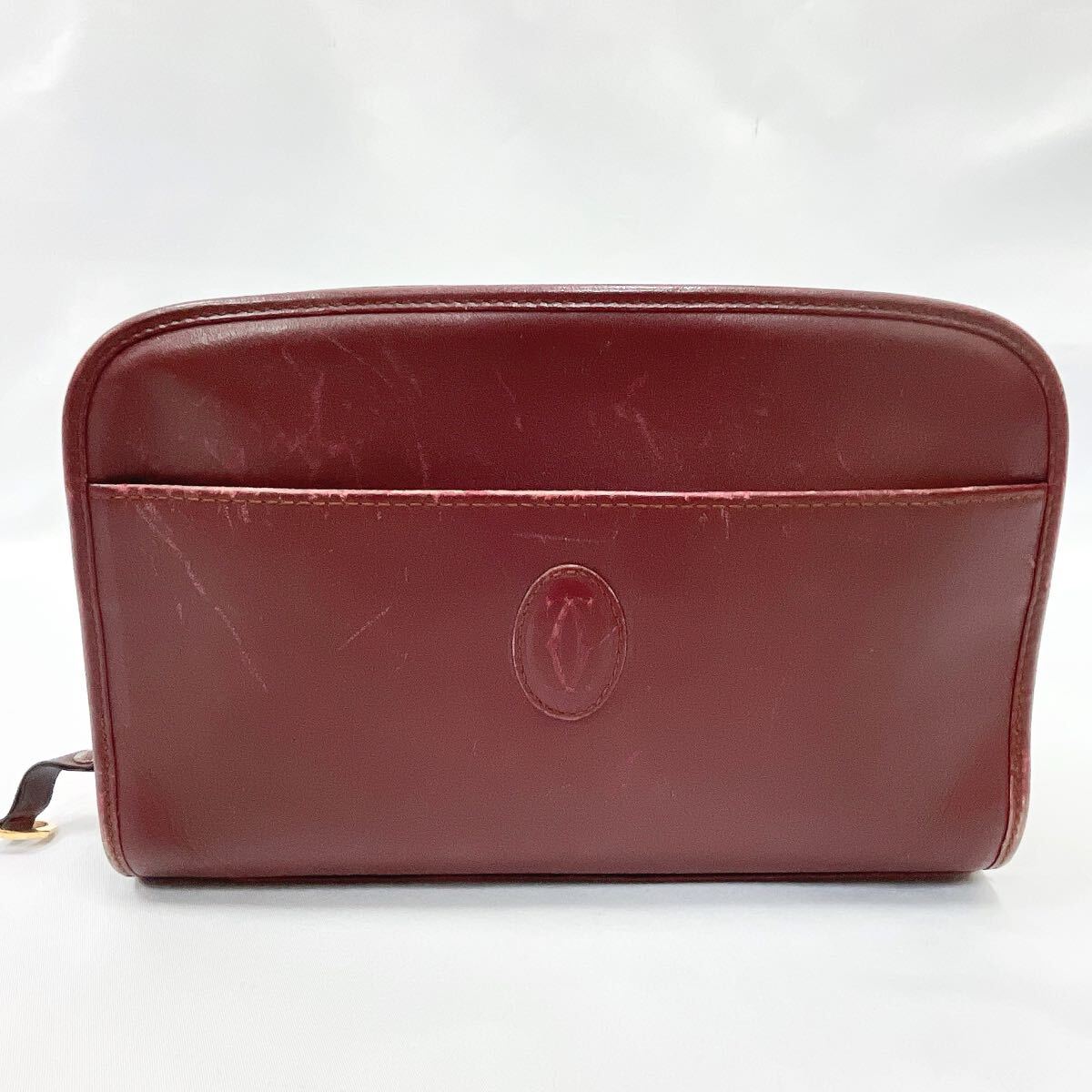 2220421 Cartier カルティエ マストライン ボルドー クラッチバッグ セカンドバッグ 横24.5cm 縦16cm マチ6.5cm 