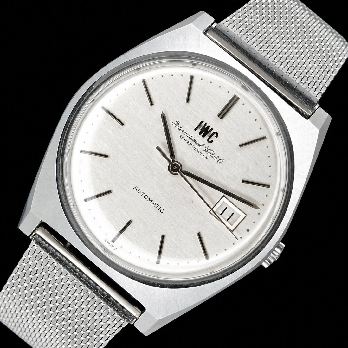 極上美品1974年頃デッドストック級37mmオーバーbigケース★IWC オールドインター Ref.1833★純正メッシュブレスレット☆最終自動巻き8541B