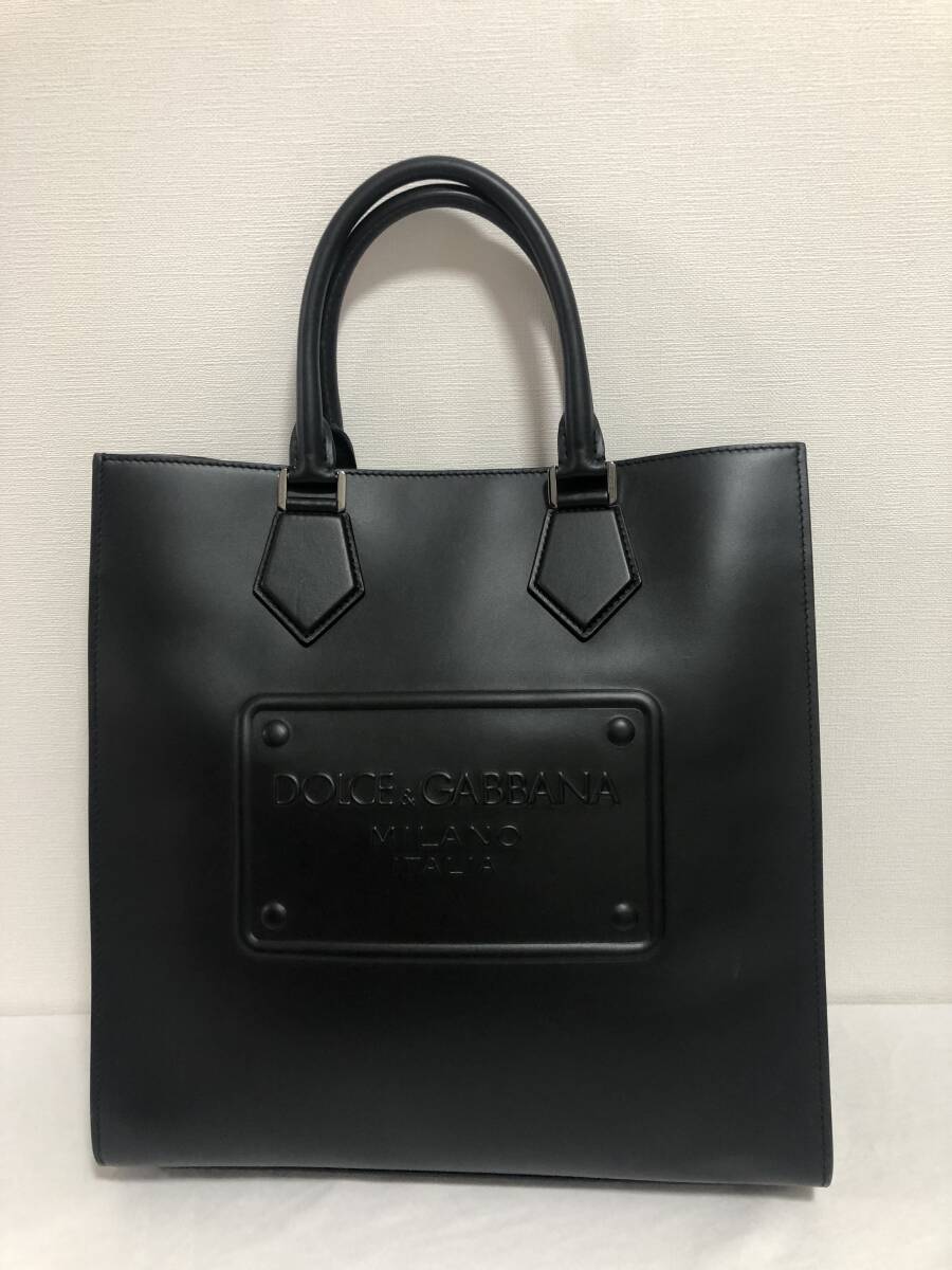 D18 ドルチェアンドガッバーナ　DOLCE＆GABBANA　ドルガバ トート　ロゴ レザー