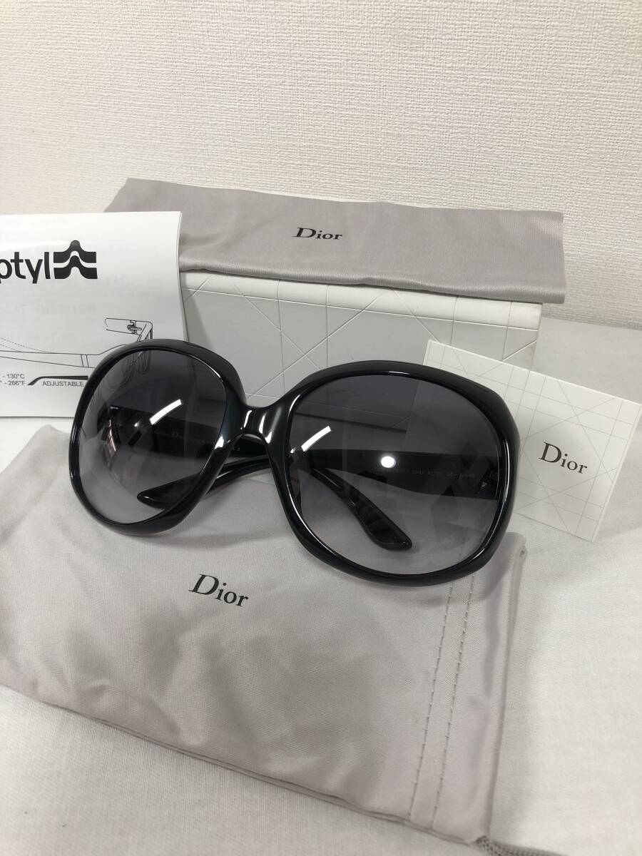 D26 未使用 クリスチャン ディオール Christian Dior GLOSSY1　584LF　62□20　125　サングラス ブルー　グレー