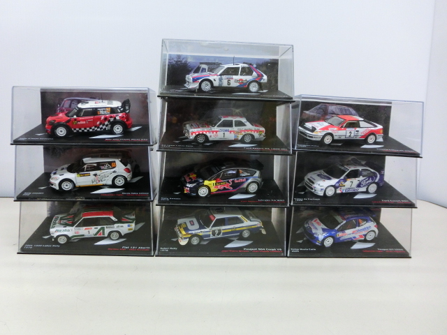 5326P◇ディアゴスティーニ ラリーカーコレクション Ford Escort WRC/Peugeot 207 S2000 他 10台セット ミニカー◇中古