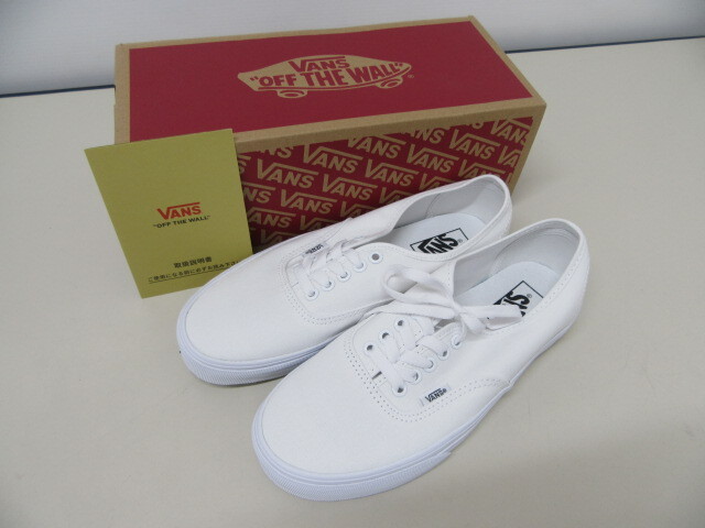 5395RMZ4◇VANS AUTHENTIC オーセンティック TRUE WHITE トゥルーホワイト 25.5cm VN000EE3W00 シューズ◇未使用