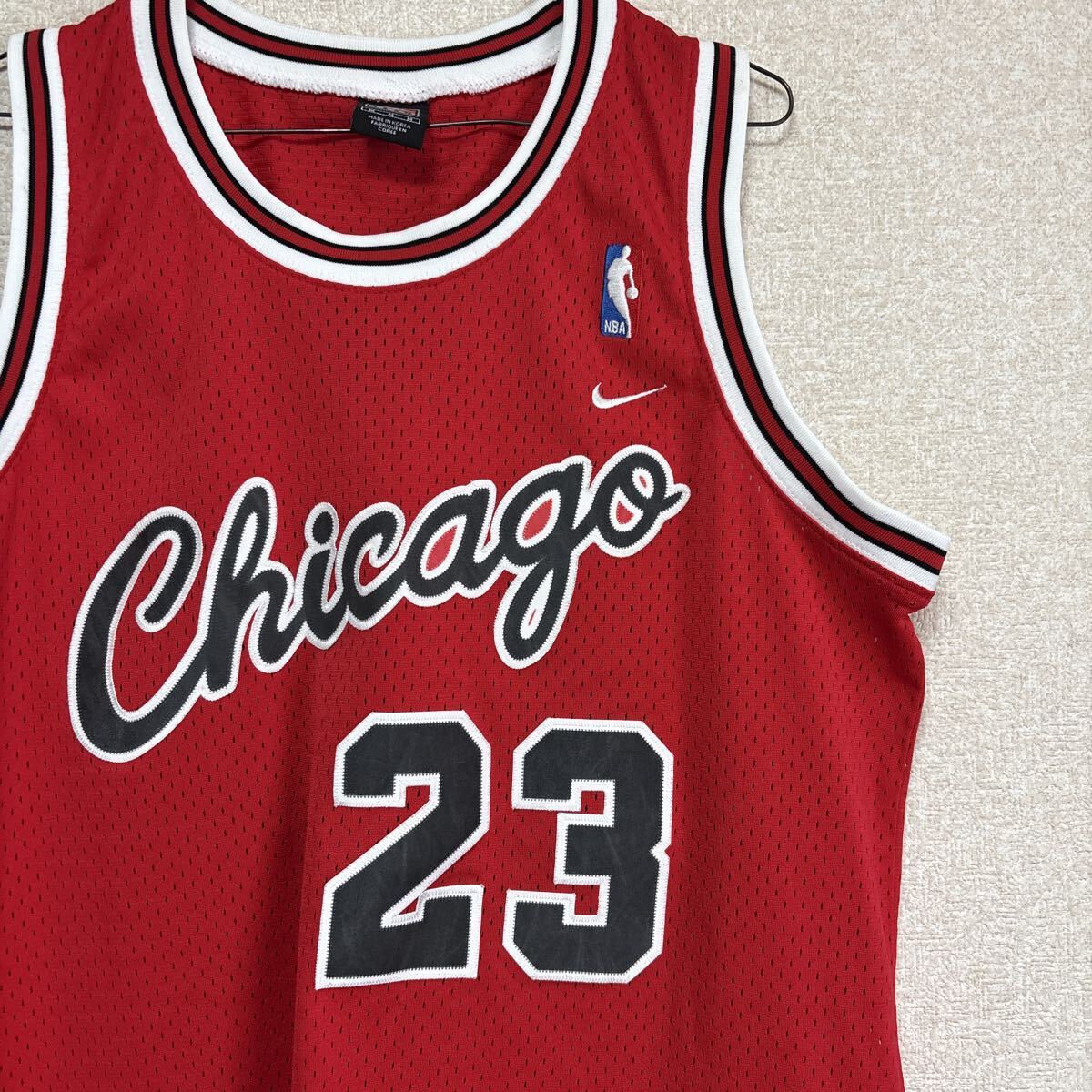 NIKE NBA シカゴブルズ JORDAN 23 タンクトップ M ナイキ ジョーダン ユニフォーム ゲームシャツ 赤 バスケ メッシュ 韓国製