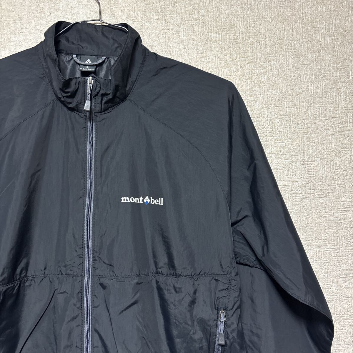 mont-bell モンベル ジャケット S ブラック ナイロン フルジップ ウインドシェル ブルゾン アウトドア 登山　1103240