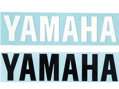 ★YAMAHAエンブレム Mサイズ ステッカー白(黒)×１枚～ ☆3/ ヤマハ純正 カッティング RZ50/RZ125/RZ250/RZ350/RZV500R/SR400/SRX400/XJ400