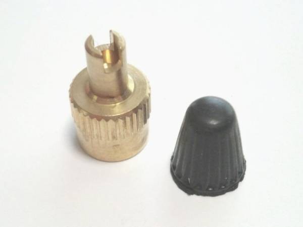 ★虫回し付 エアバルブキャップ 真鍮 ☆2/ ムシ回し カブ APE CB XL XLR CR GB