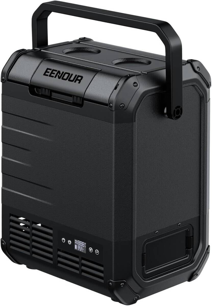 新品　EENOUR 車載冷蔵庫 D10 10L -20℃～10℃ バッテリー内蔵可能 小型 両開きフタ コンプレッサー式 4WAY電源対応 AC100V DC12V/24V