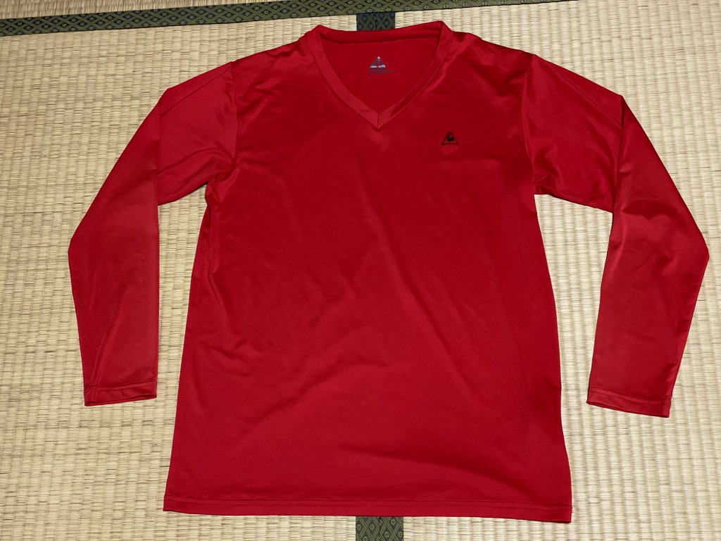 退色あり】lecoqsportif/ルコック ゴルフ 長袖シャツ ３L