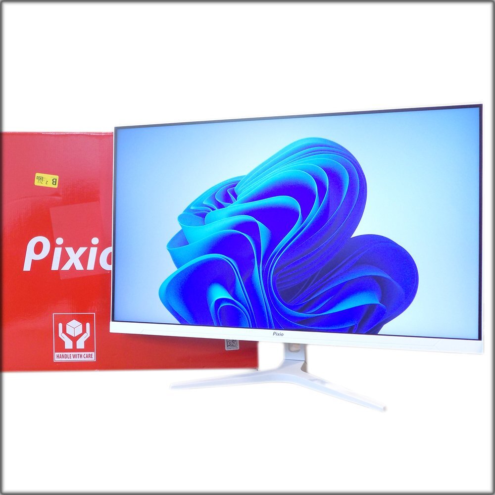 美品 PIXIO PX32U Wave White 液晶モニター 31.5インチ/144Hz/3840x2160 周辺機器 ディスプレイ ホワイト