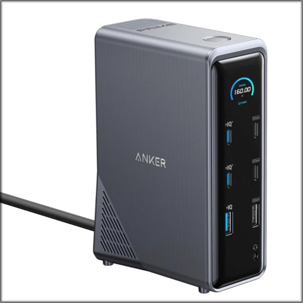 新品未開封品 Anker Prime ドッキングステーション (14-in-1, Dual Display, 160W) A83B65A1 グレー 未使用