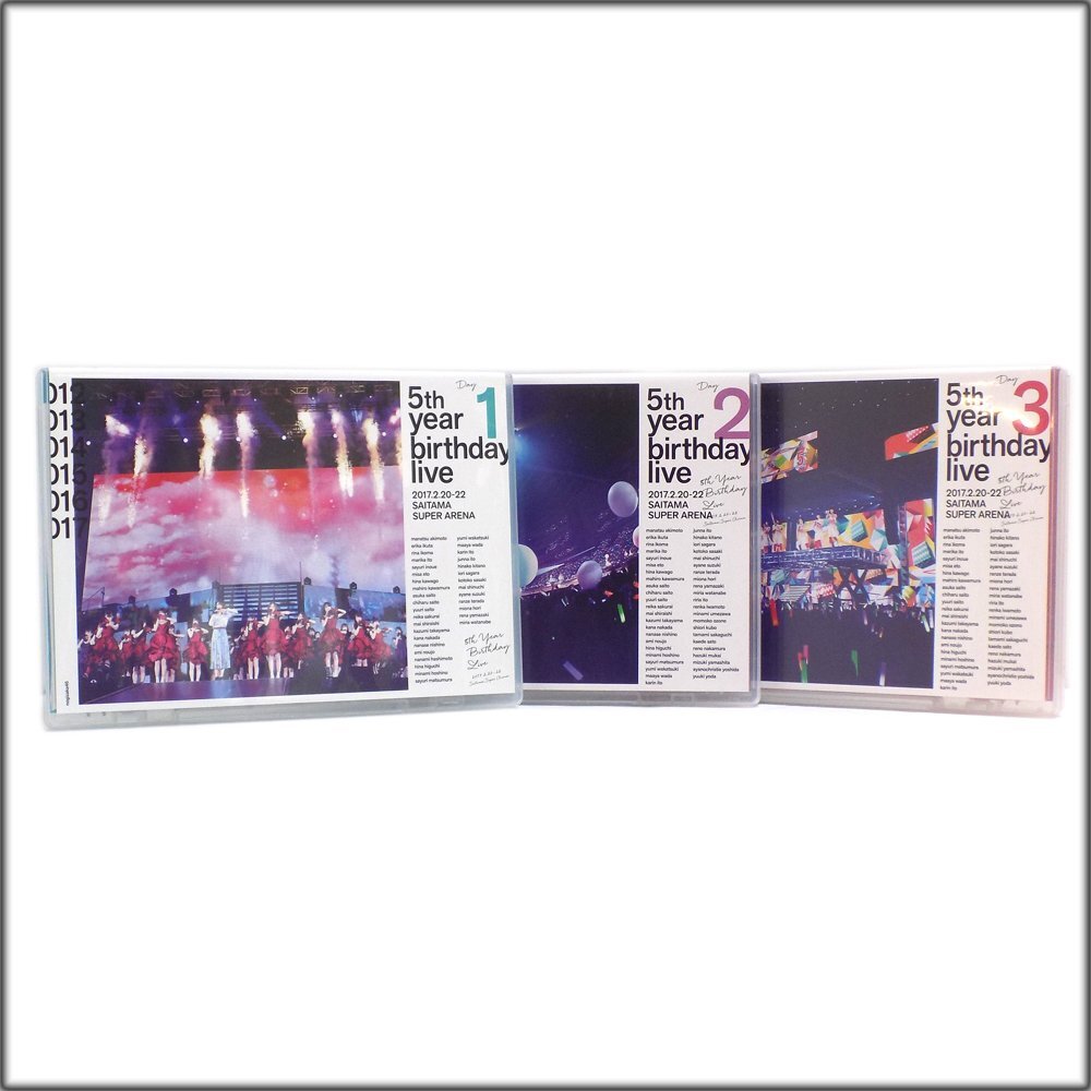 DVD版/3枚セット 乃木坂46 5th YEAR BIRTHDAY LIVE 2017.2.20-22 SAITAMA SUPER ARENA Day1 Day2 Day3