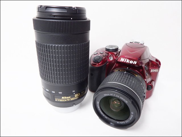 美品 Nikon/ニコン◆D3400/デジタル一眼レフ◆18-55mm f/3.5-5.6G VR 70-300mm f/4.5-6.3G ED VR ダブルズームキット