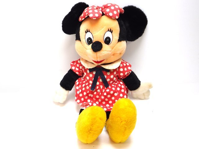 長期保管品 サンアンドスター製 Disney ディズニー ミニーマウス ぬいぐるみ 人形 レトロ 当時物
