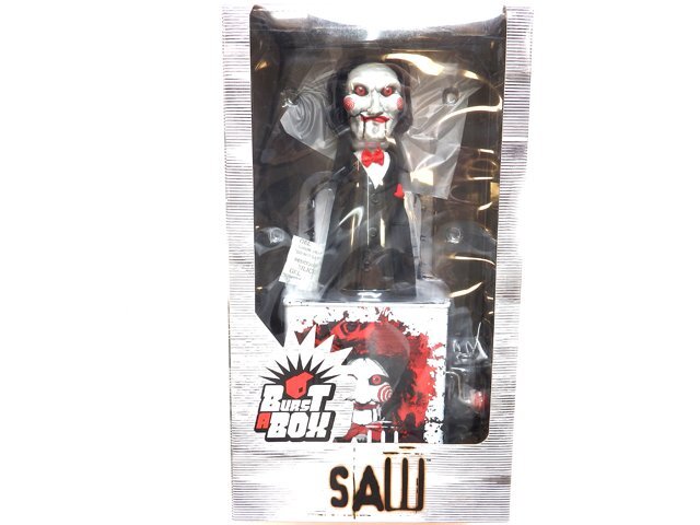 未開封品 MEZCOTOYZ メズコトイズ SAW BURST A BOX バースト ア ボックス ビリー パペット ソウ びっくり箱 フィギュア