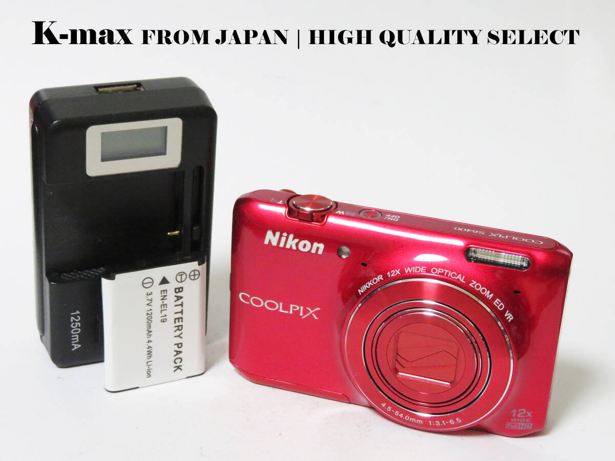 新品級【極上美品】 Nikon COOLPIX S6400 Red 正常動作品 [Top Mint] Y2K CCD Sensor Classic #9794