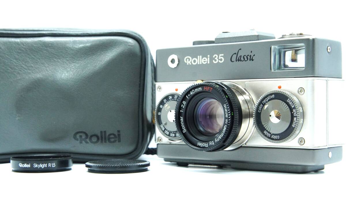 希少 美品 Rollei 35 Classic Titanium チタン フィルムカメラ 40mm F2.8 動作確認済み ＃1433