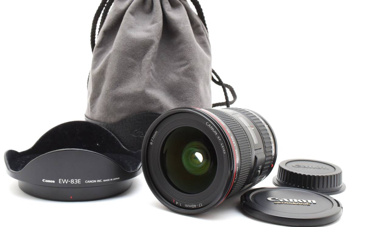 ほぼ新品未使用品 Canon EF 17-40mm f/4 L USM レンズ 動作確認済み ＃TK063