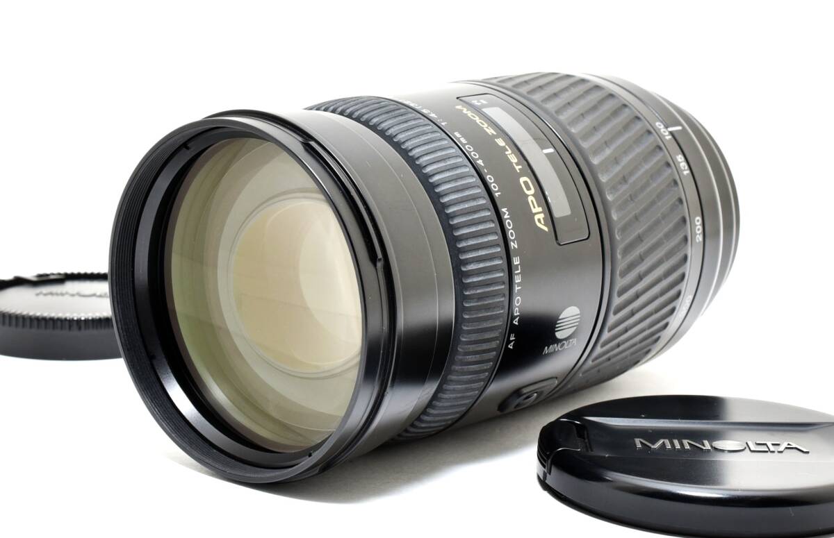 美品 Minolta AF APO Tele Zoom 100-400mm f/4.5-6.7 ズームレンズ TK008