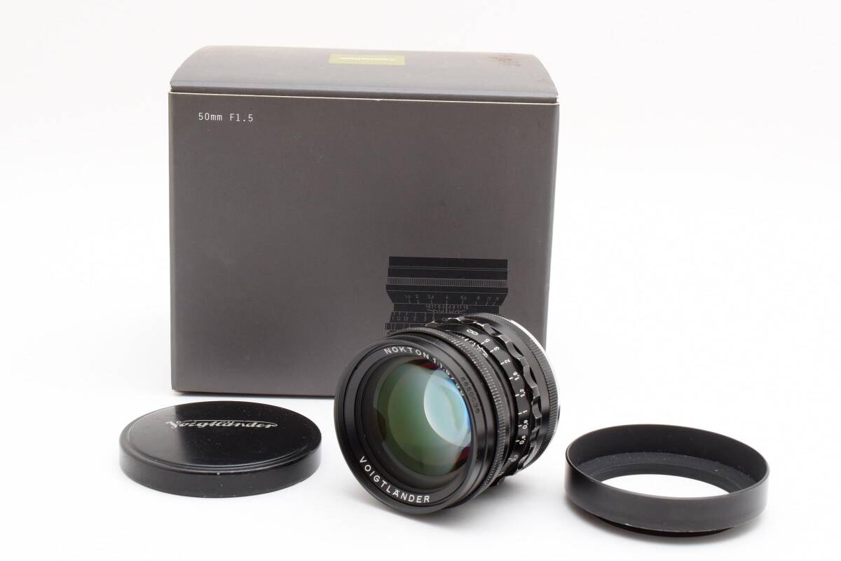 #5332 【元箱・フード付】 Voigtlander NOKTON 50mm F1.5 Aspherical VM ブラック フォクトレンダー ライカM用 ★動作OK・現状渡し★