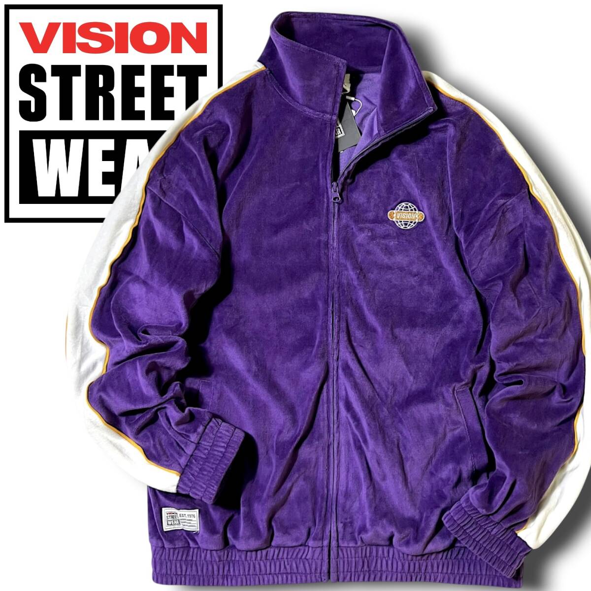 新品 VISION STREET WEAR ヴィジョンストリートウェア タケオキクチ別注 トラックジャケット 2905029-101 L メンズ 秋冬 パープル系 NR-16