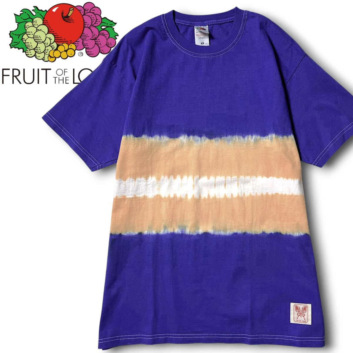 新品 GAIJIN MADE ガイジンメイド ハリウッドランチマーケット バイカラー 速乾 コットン 半袖 Tシャツ S メンズ 春夏 ネイビー系 NR-71