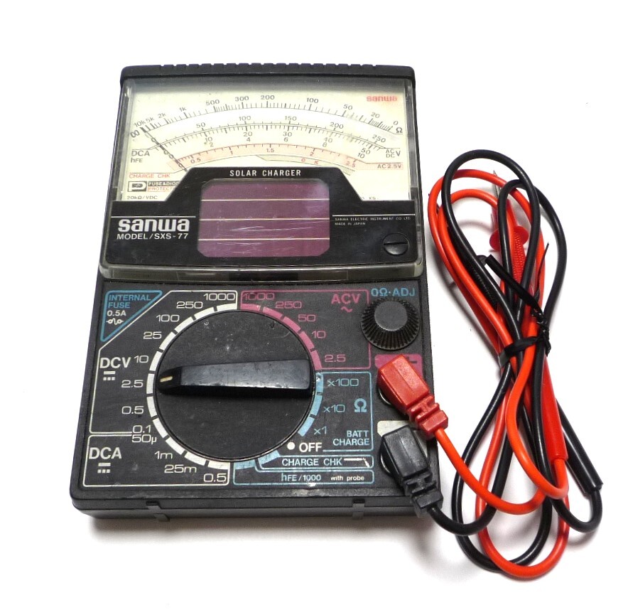 【現状品】三和　ソーラー充電式　マルチテスター　SXS-77