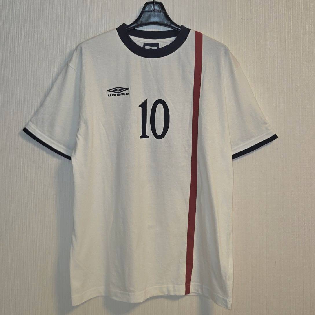 現状品　希少 2002年 W杯 イングランド代表 アンブロ Tシャツ #10 オーウェン 柴田ひかり着用同型 UMBRO England 02 サッカー　L　B304