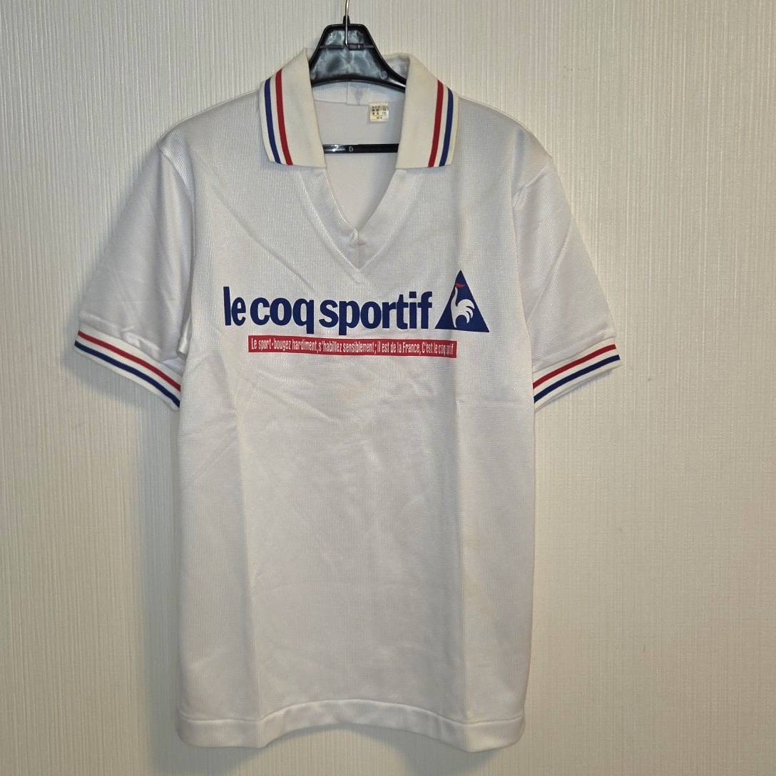 現状品　le coq sportif ルコックスポルティフ 襟付き半袖Tシャツ 胸の部分にシミ有　L B290
