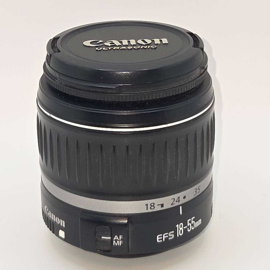 Canon キヤノン EF-S 18-55mm F3.5-5.6 II USM　動作未確認　レンズ後キャップなし　現状品　B404