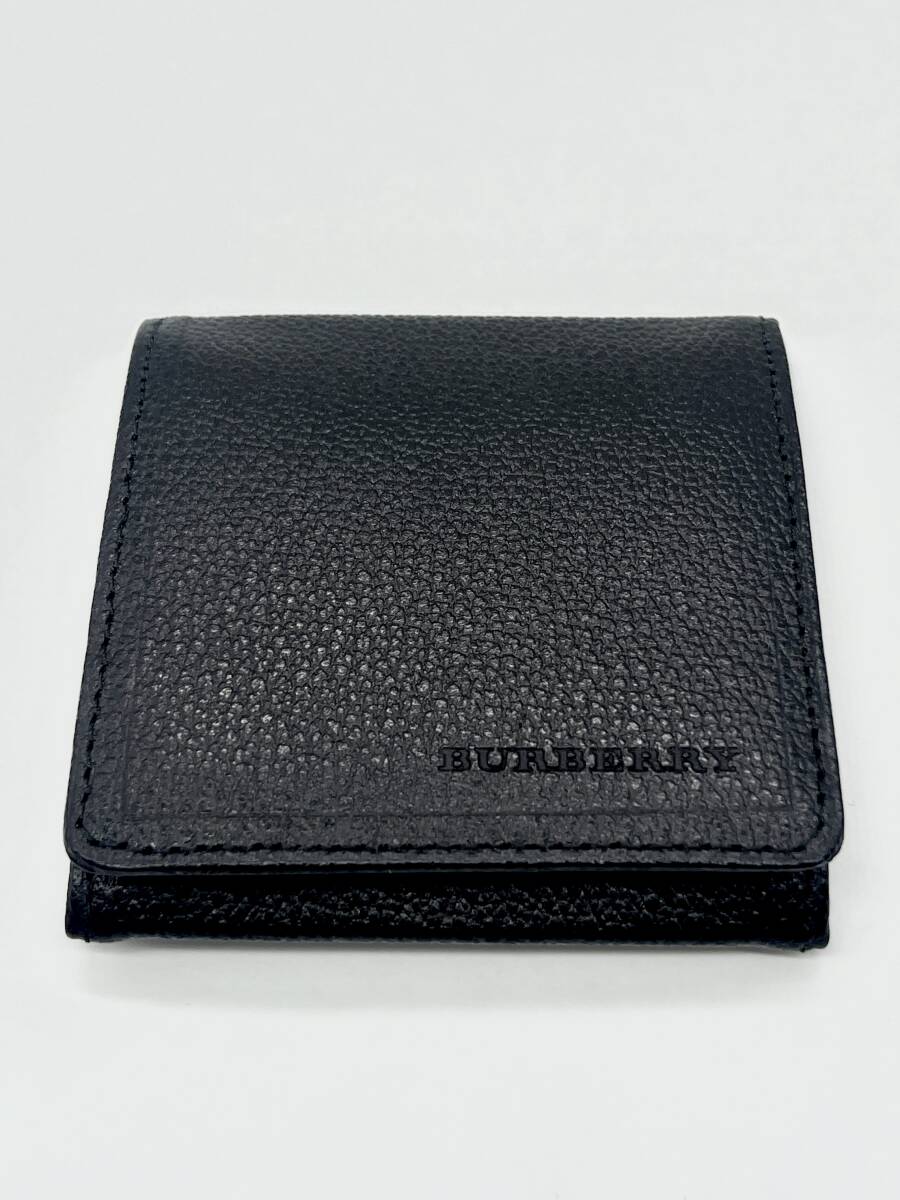 BURBERRY バーバリー コインパース シボ革 黒 ノバチェック