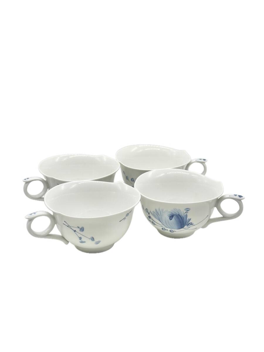 マイセン 青い花 波の戯れ カップ 4点セット アンドレアス・ヘルテン 食器 コーヒー 紅茶 高級
