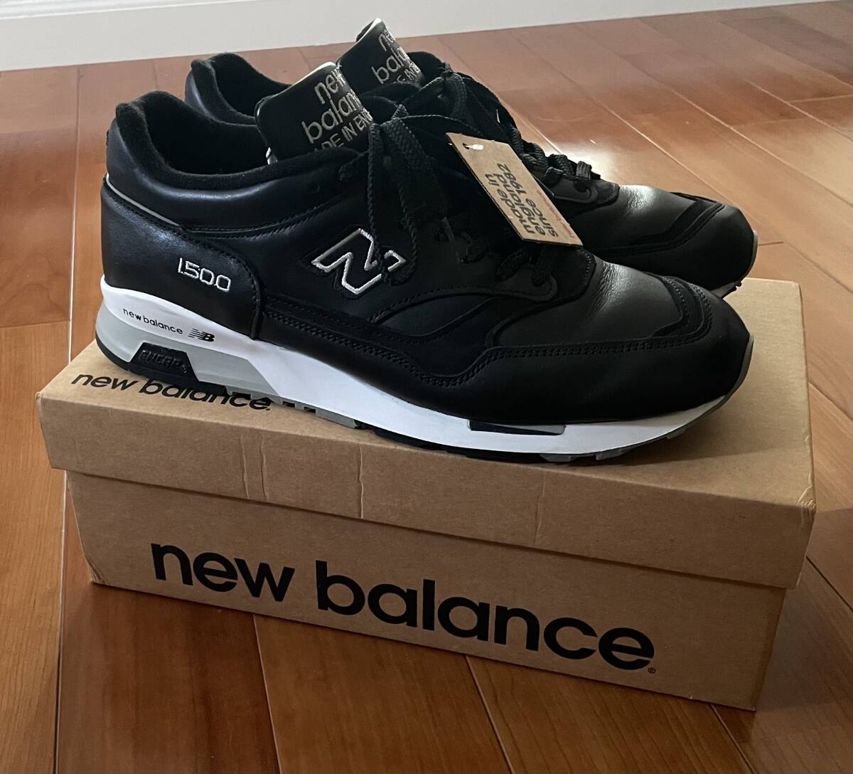 New Balance UK M1500BK ブラック オールレザー 29.5㎝ 箱 フラッシャー付 ニューバランス
