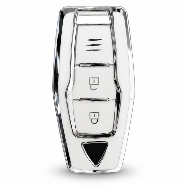 三菱 アウトランダーPHEV GN0W トライトン 専用 スマートキーケース キーカバー OUTLANDER 保護カバー 傷防止 軽量フィット設計 白銀2bN