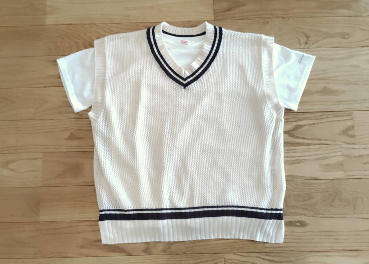 PINK-latte　ピンクラテ　メッシュベスト＋Ｔシャツセット　M　150