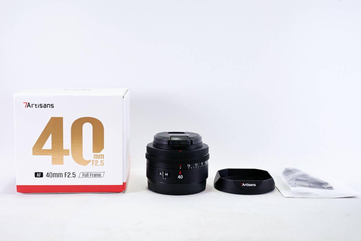 【ほぼ新品】7artisans 40mm F2.5 SONY Eマウント フルサイズ対応 超軽量 単焦点 SEL35F28Z/SEL40F25G 等の代替品として