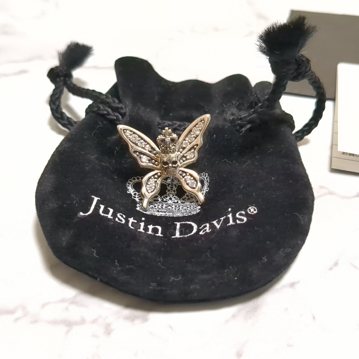 ジャスティンデイビス Justin Davis ピアス シルバー925 K18 金銀 蝶 スカル ドクロ　アクセサリー 1円