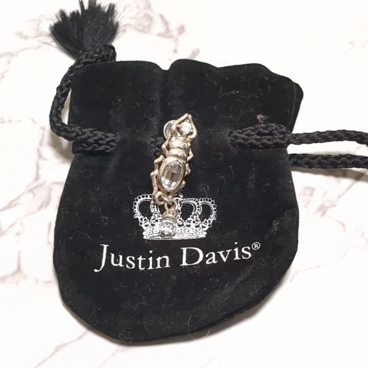 ジャスティンデイビス Justin Davis K18 シルバー925 ピアス クワガタ 金銀　アクセサリー 1円