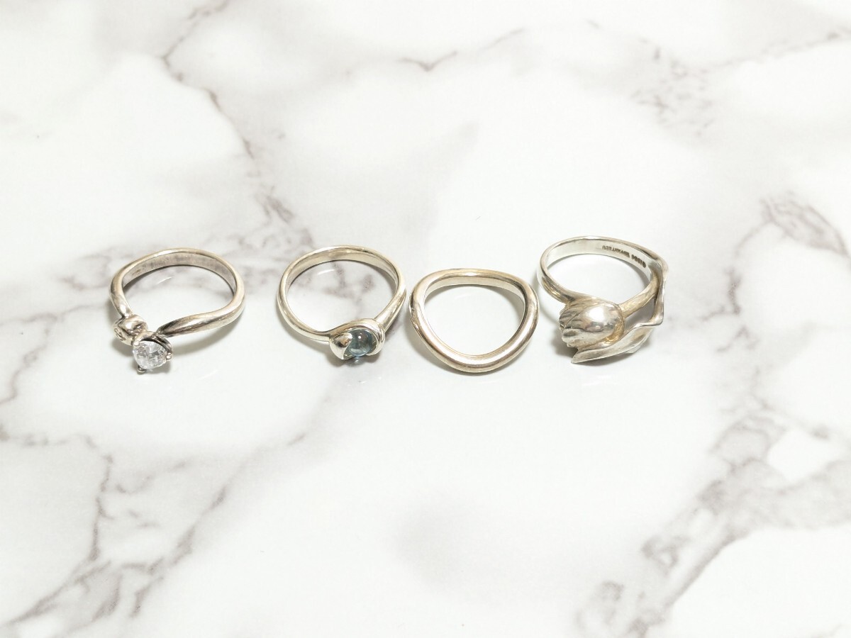 13g silver シルバー 925刻印 銀製品　agete アガット ティファニー Tiffany 4℃ ピンキアンドダイアン リング まとめ　1円 アクセサリー