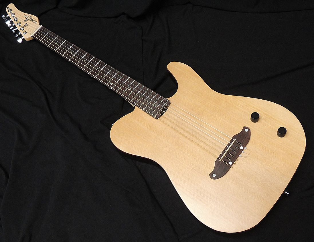 SCHECTER OL-FL-N-2 SNTL ナイロン弦 シェクター 薄胴 エレガット ギター テレキャスターシェイプ エレアコ ナチュラル パッシブ
