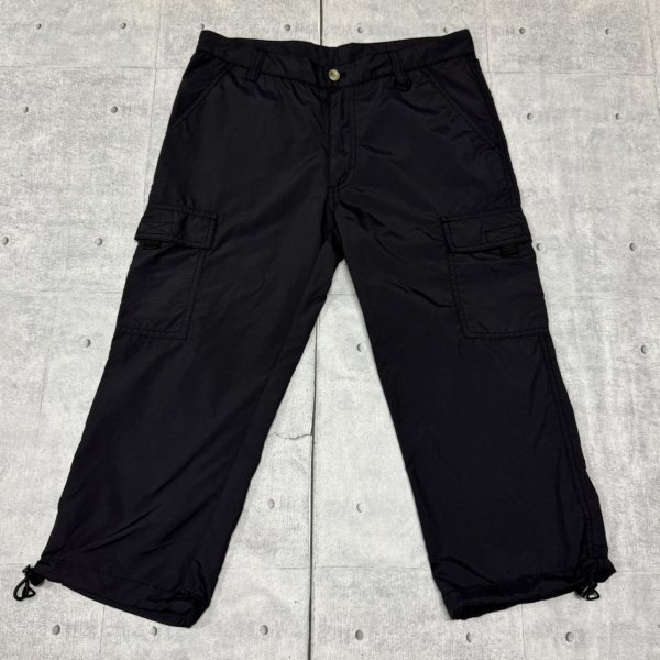 美品 Columbia GRT クロップドパンツ カーゴパンツ コロンビア　　ショートパンツ 裾 ウエスト ドローコード ブラック ロゴボタン 石瀬8387