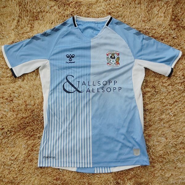 hummel ヒュンメル COVENTRY CITY コヴェントリー・シティ 2019-2020 HOME ホームユニフォーム 半袖 オーセンティック L ライトブルー