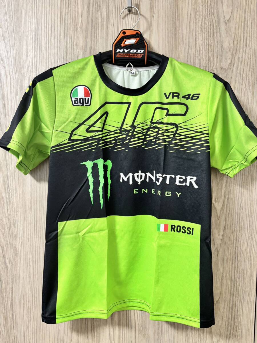 ★アウトレットセール★新品 M MotoGP RACING MONSTER x YAMAHA VR46 レーシング Tシャツ スポーツ バイクウエア