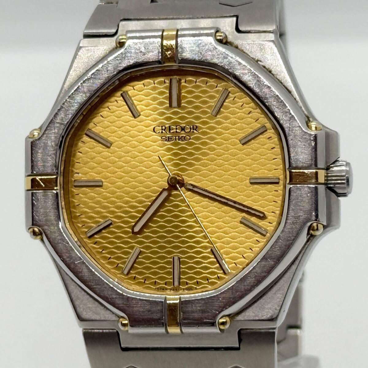 SEIKO セイコー CREDOR クレドール シャンパン文字盤 9461-5010 QZ メンズ GKZT014 ツインクオーツ ジェラルドジェンタ 腕時計 稼働品
