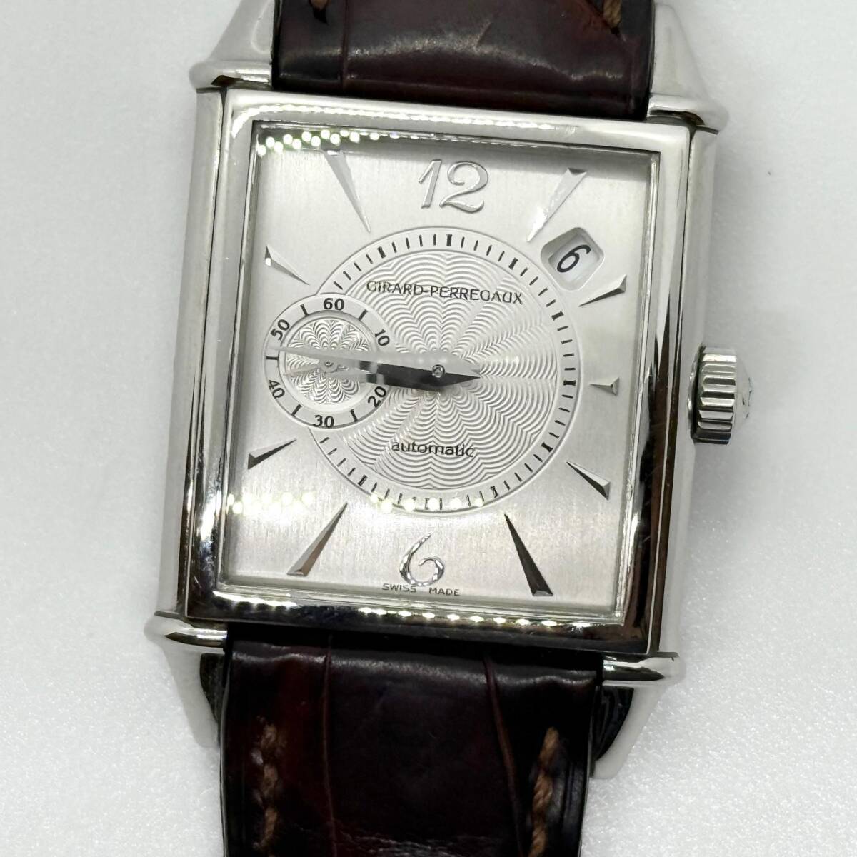 GIRARD-PERREGAUX ジラール・ペルゴ 25932 シルバー AT メンズ 腕時計 稼働品