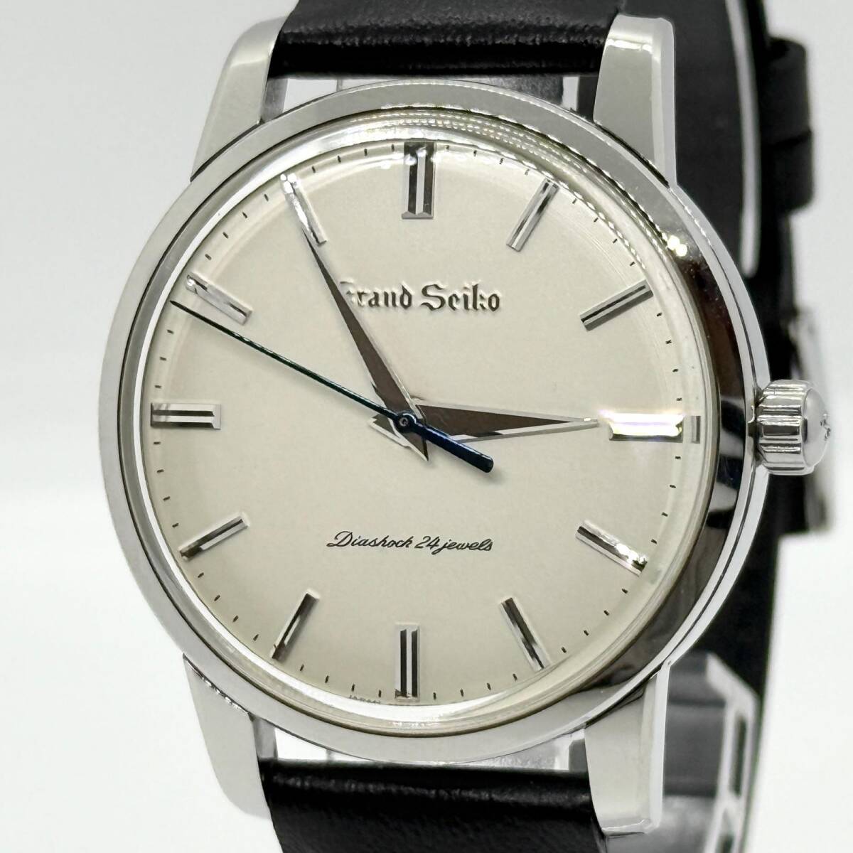 SEIKO セイコー GRAND SEIKO グランドセイコー ダイアショック 24JEWELS 9S64-00B0 SBGW033 ホワイト 手巻き メンズ 腕時計 稼働品